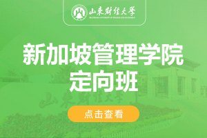 山东财经大学新加坡管理学院1+3留学项目招生简章
