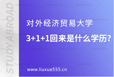 对外经济贸易大学3+1+1留学回来是什么学历?