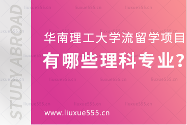 华南理工大学留学项目有哪些理工类专业？