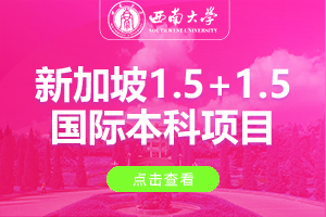 2024西南大学新加坡1.5+1.5国际本科项目