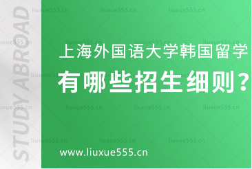 上海外国语大学韩国1+4国际本科项目有哪些招生细则？