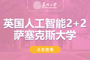 2024苏州大学英国2+2萨塞克斯人工智能专项班招生简章