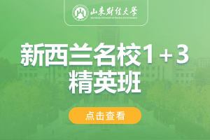 2024山东财经大学新西兰名校1+3精英班