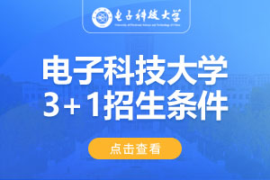 电子科技大学SQA3+1招生条件